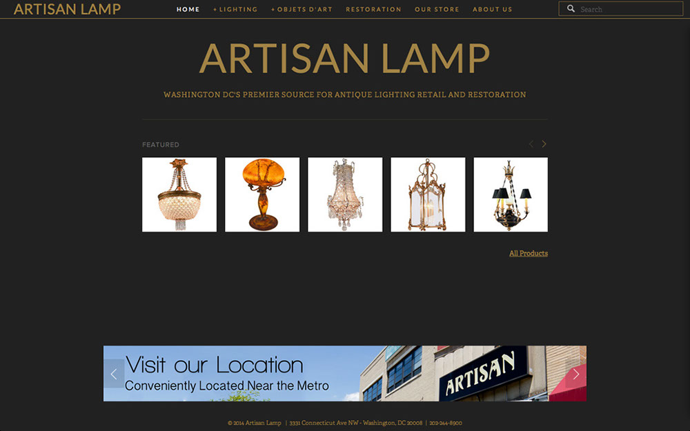 Artisan Lamp Website