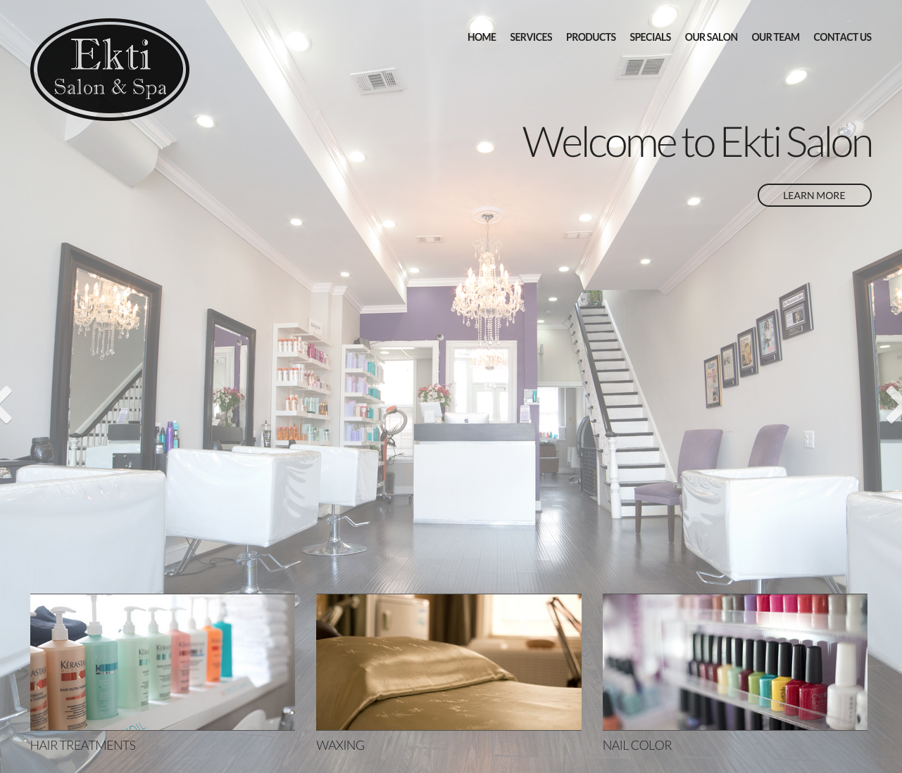 Ekti Salon Spa Website